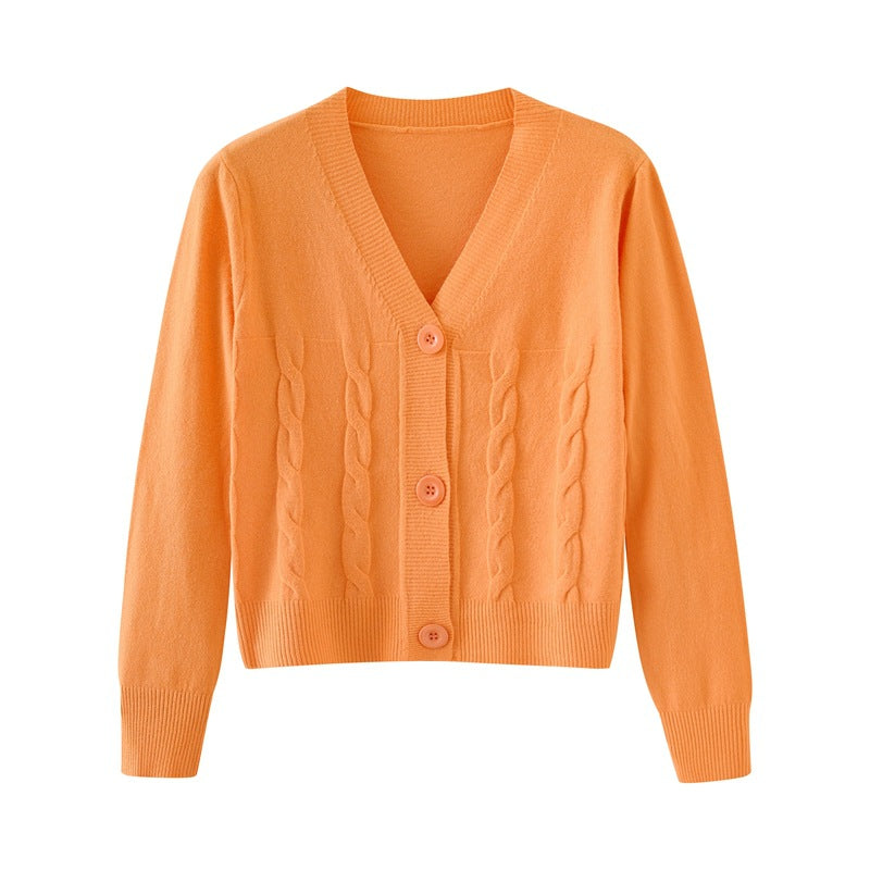 Versatile Casual Shirt Loose Orange
