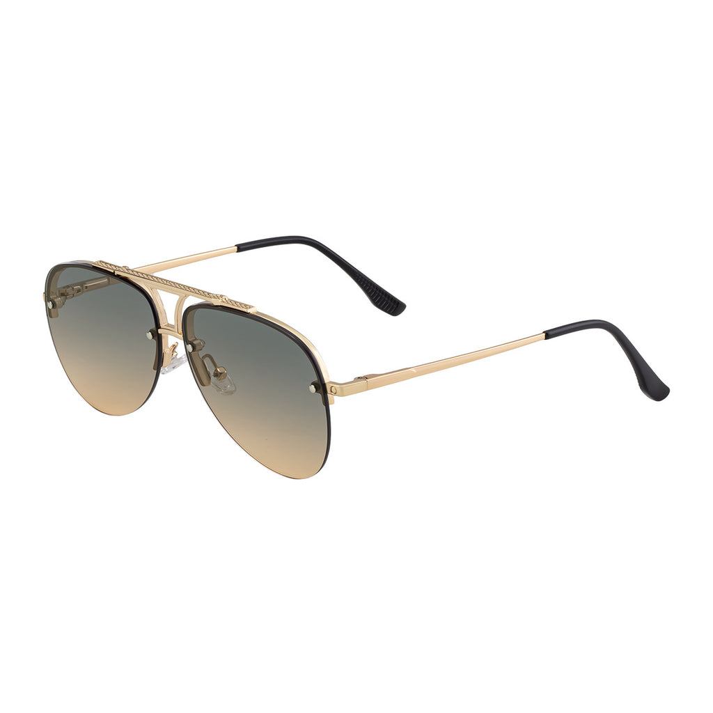 Mens Fashion Metal Half-Frame Sunglasses C4