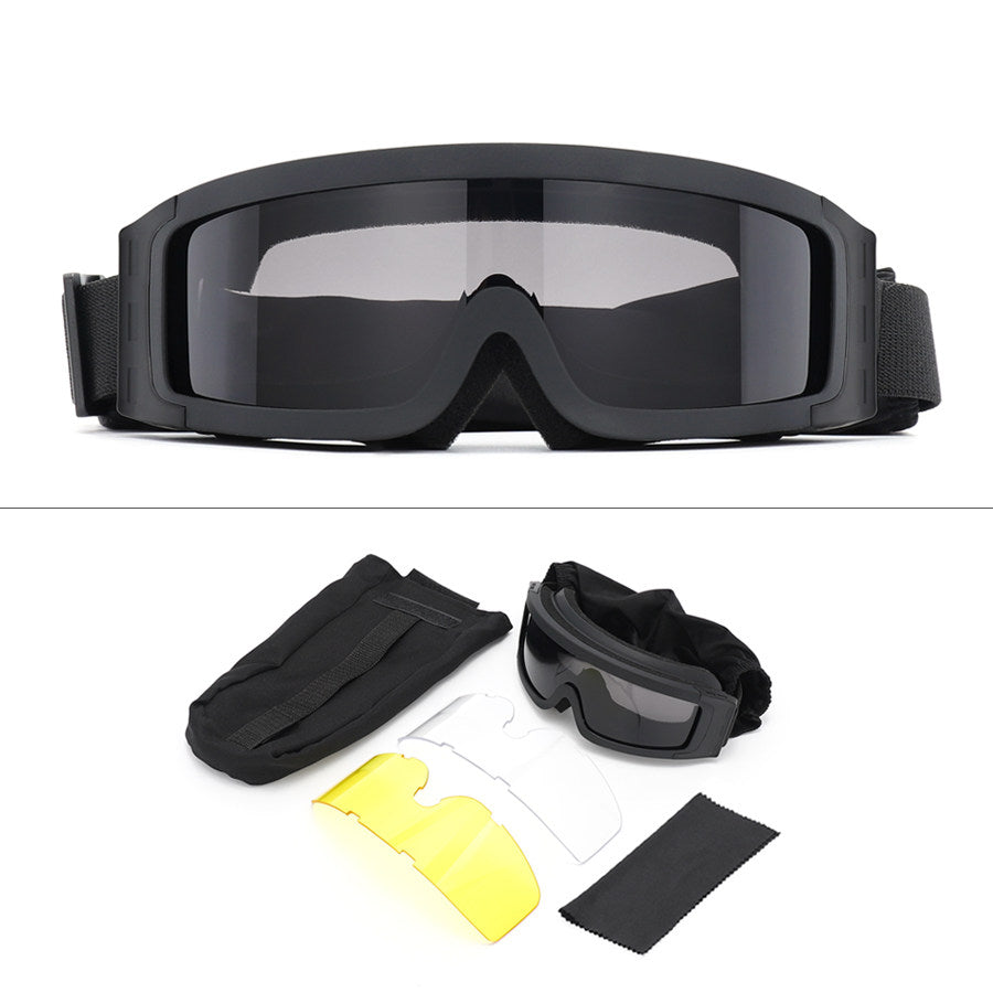 Anti Fog Tactical Anti Explosion Shooting Glasses Can Be Worn For Myopia Black