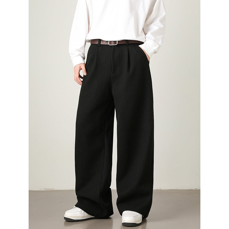 Thickened Wide-leg Pants Old-money