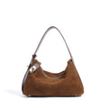 Retro-chic Soft Crescent-shaped Dumpling Bag Caramel