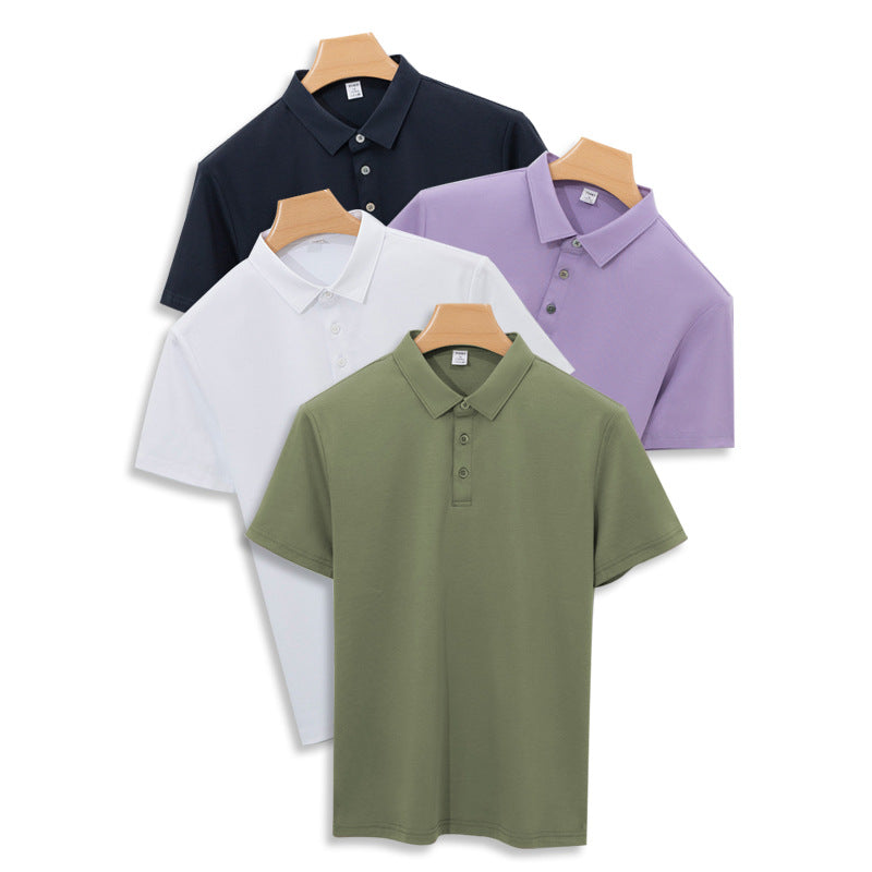Double-sided Mercerized Cotton Polo Shirt