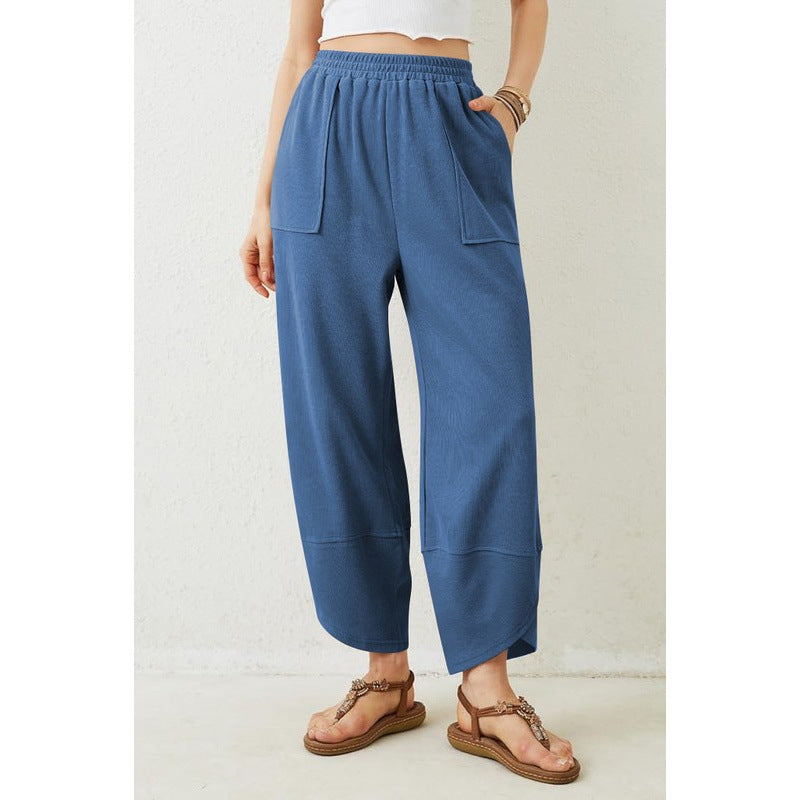 Cropped Pants Dark Blue