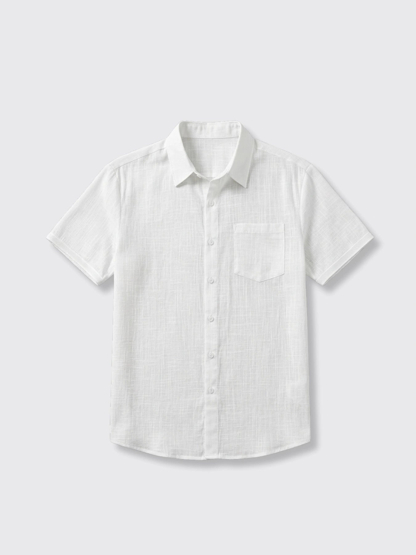 Cotton Shirt With A Pocket White