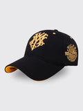 Baseball Outdoor Leisure Sports Peaked Cap Black Gold Adjustable