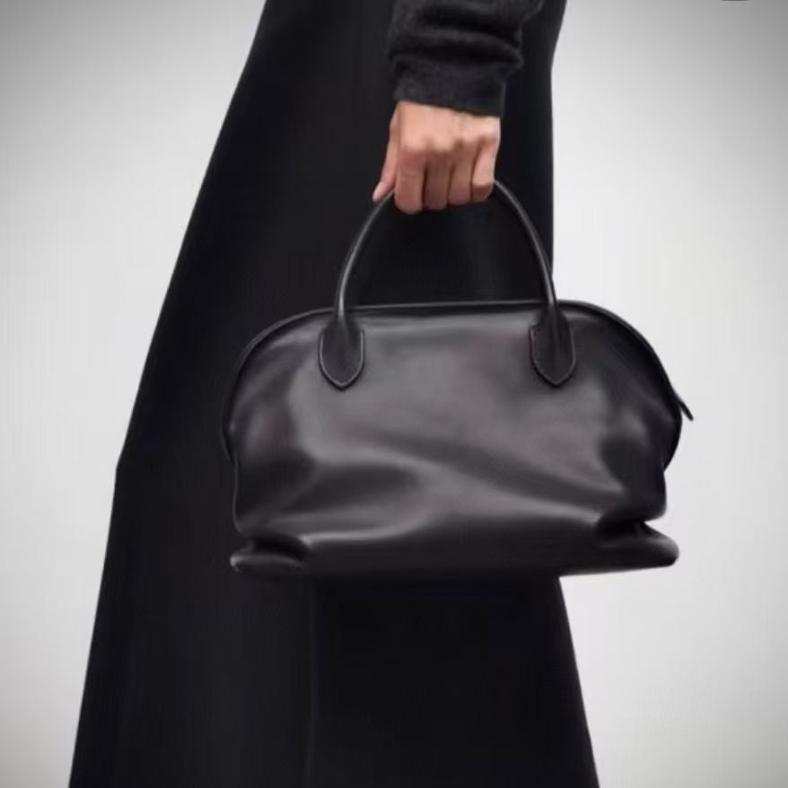 Old Money Style Cowhide Shell Bag