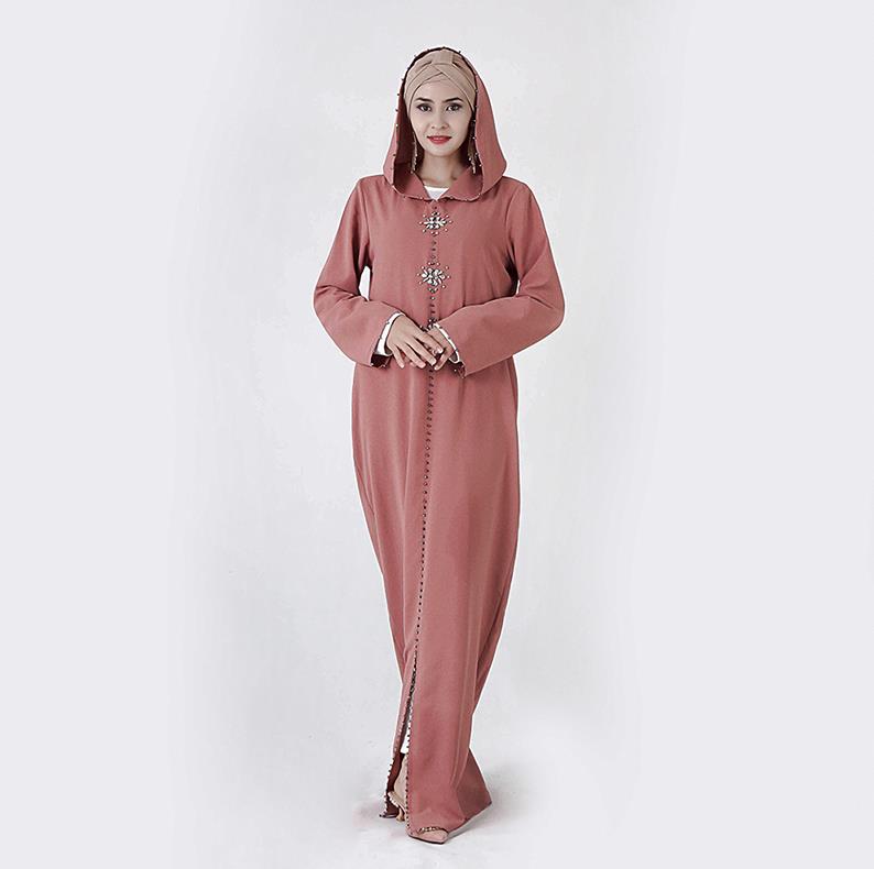 Dubai Turkish Muslim hijab dress Pink