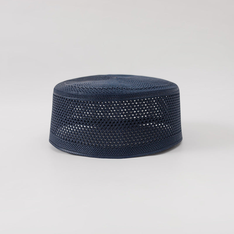 Muslim Ethnic Worship Cap Navy Blue