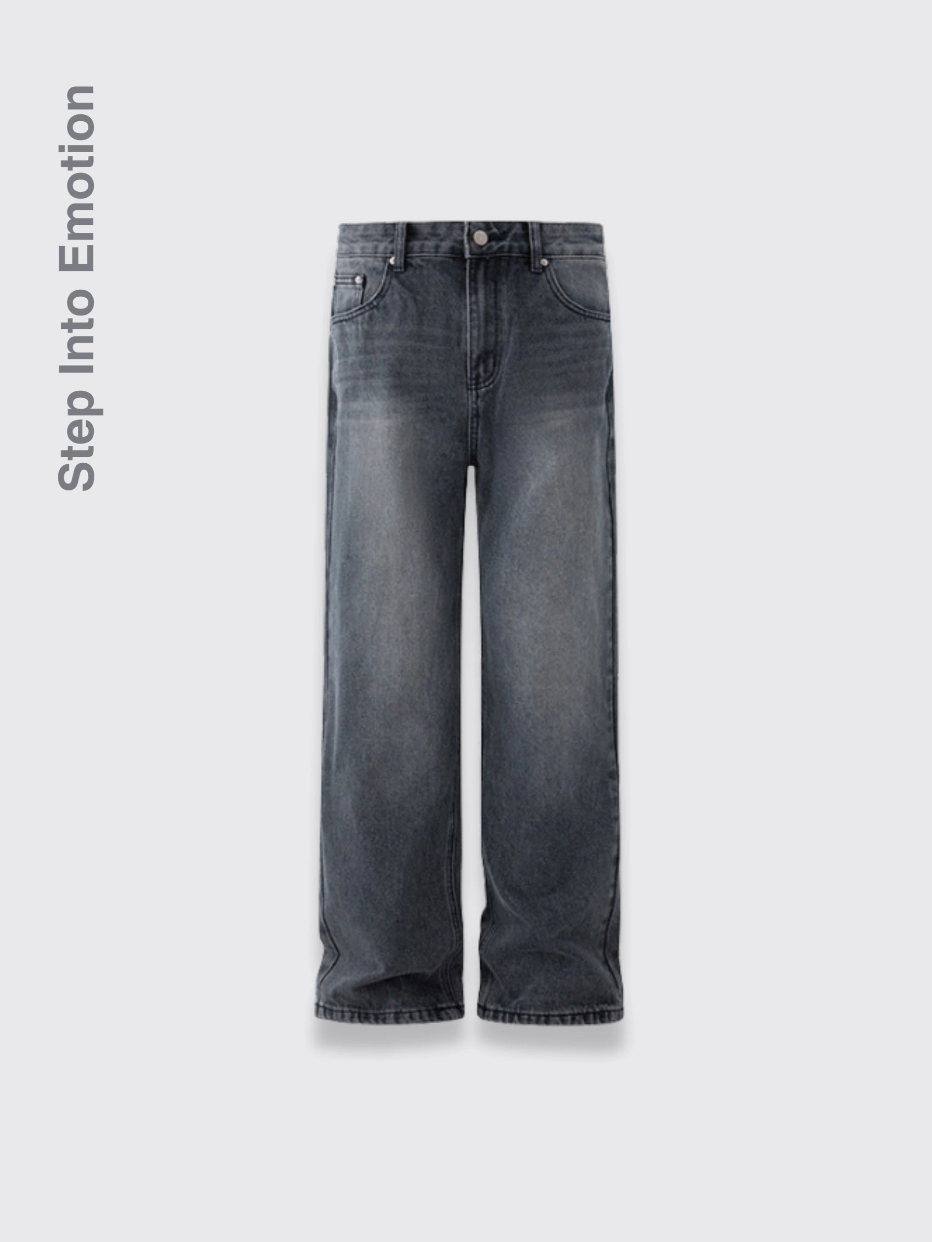 Straight-Leg Denim Jeans For Men FallWinter