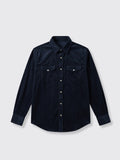 Casual Business Shirt Pure Cotton Navy Blue 2XL