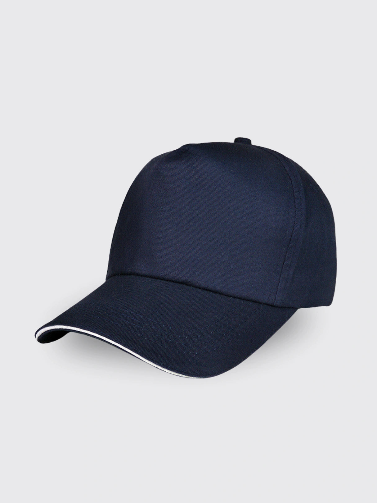 Baseball Cotton Embroidery Work Cap Navy Blue L