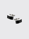 Curved Black Agate Cufflinks Cufflink