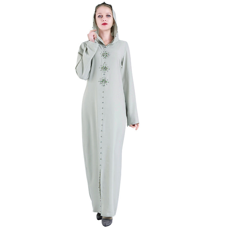 Dubai Turkish Muslim hijab dress Light blue