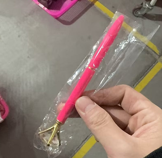 Metal Ballpoint Pen Rose Red Big drill pen 1.0