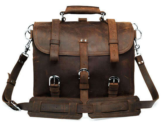 Leather bag, Shoulder Messenger Bag Brown
