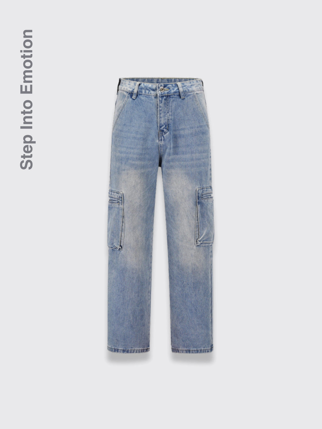 Personalized Work Jeans For Men Blue L
