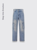 Personalized Work Jeans For Men Blue L