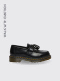 Leather Tassel British Loafers Black 35