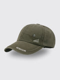 Peaked Cotton Baseball Cap Army Green