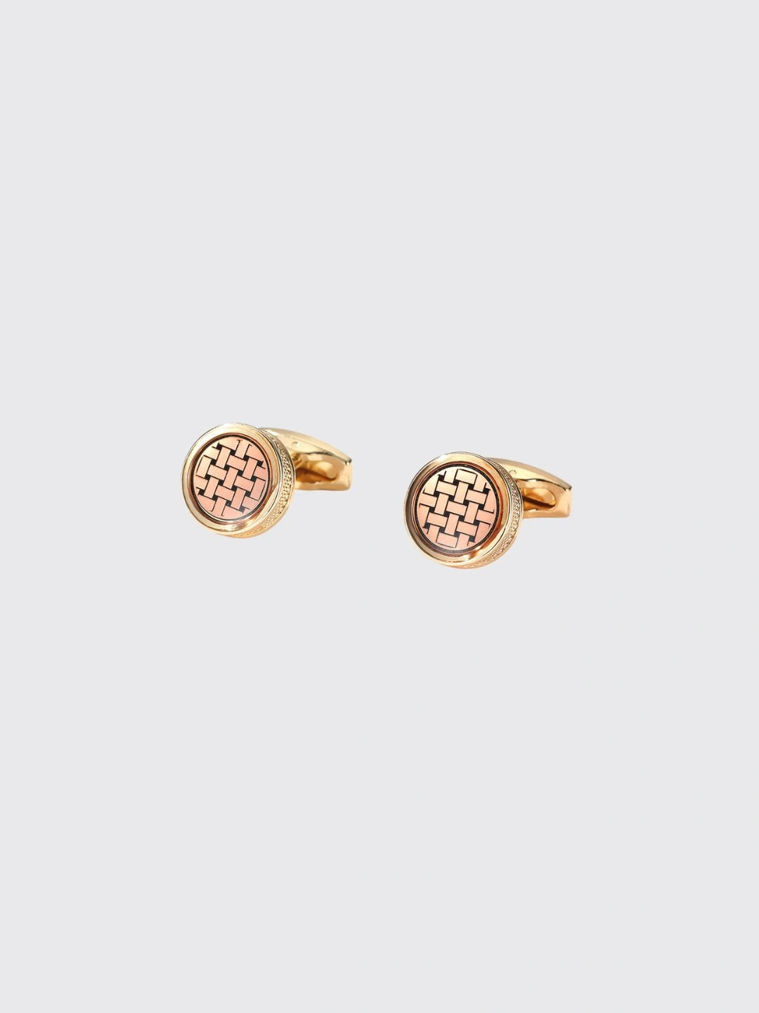 Stylish Round Gold Shirt Cufflink