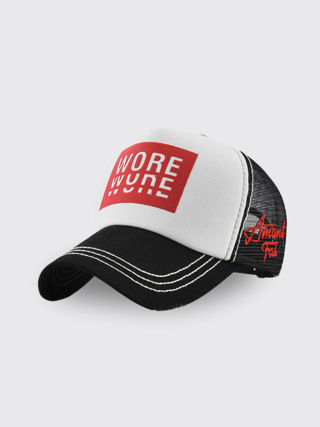 Letter Net Baseball Cap Red