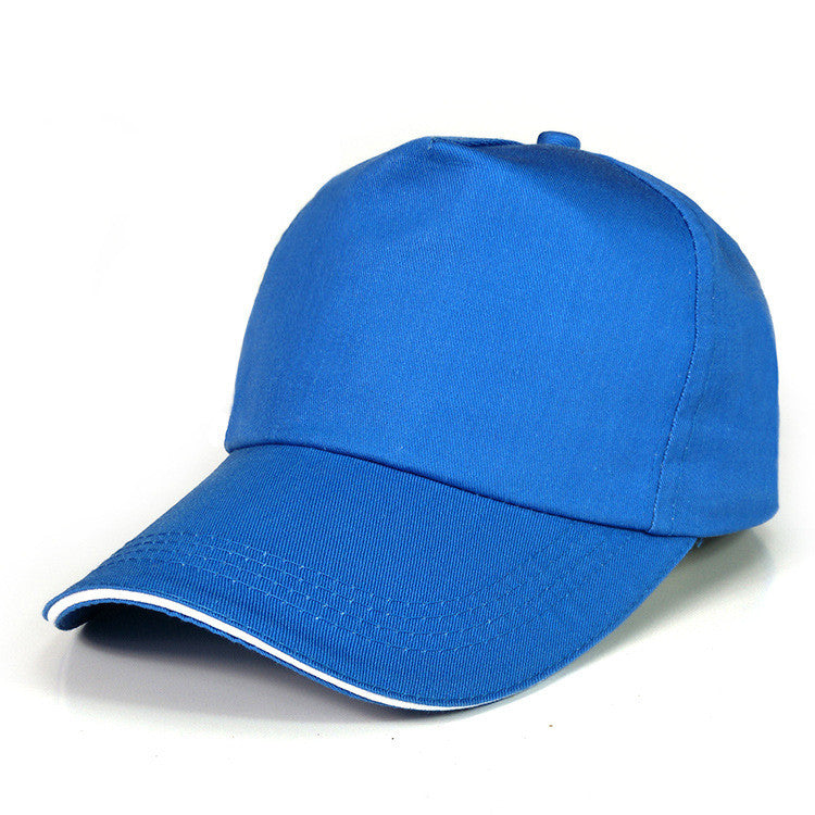 Baseball Cotton Embroidery Work Cap Blue L
