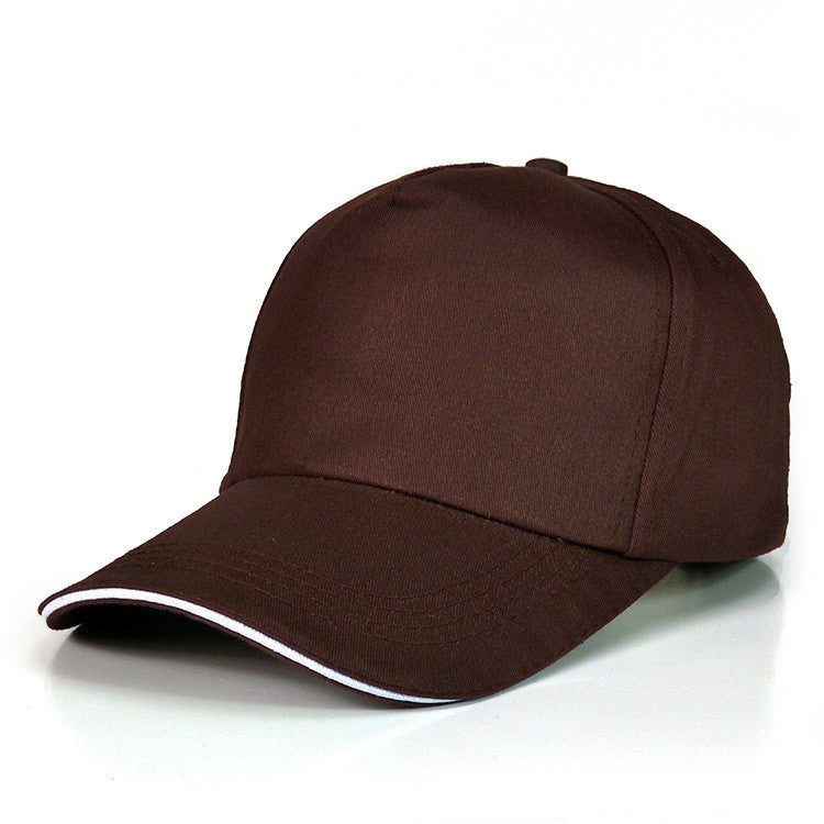 Baseball Cotton Embroidery Work Cap Coffee L