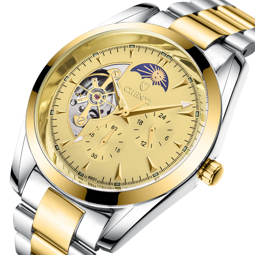 Men's Business Mechanical Watch Golden