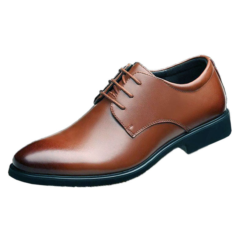 Mazefeng Men Leather Shoes Casual Top Quality Oxfords Men Genuine Leather Dress Shoes Business Formal Shoe Plus Size Wedding 44 Brown