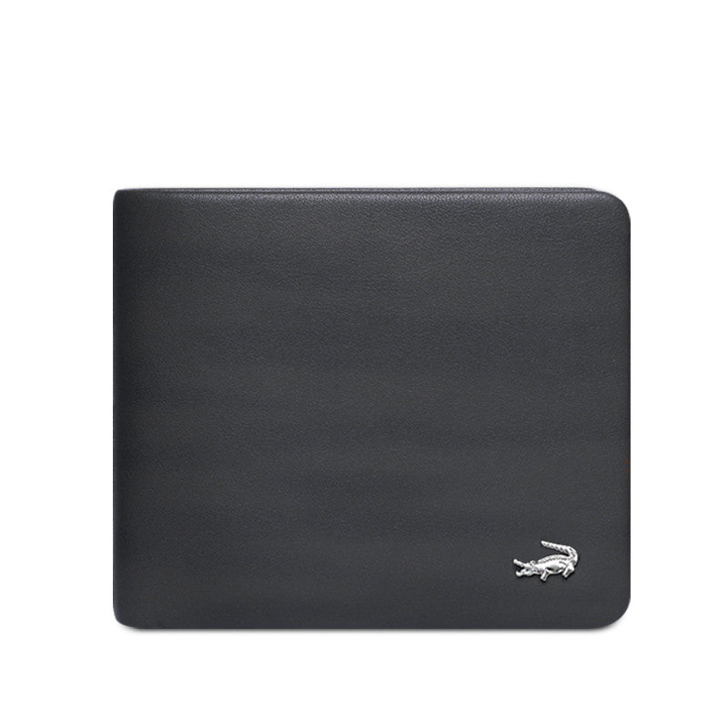 Leather Wallet Integrated Card Case Gray