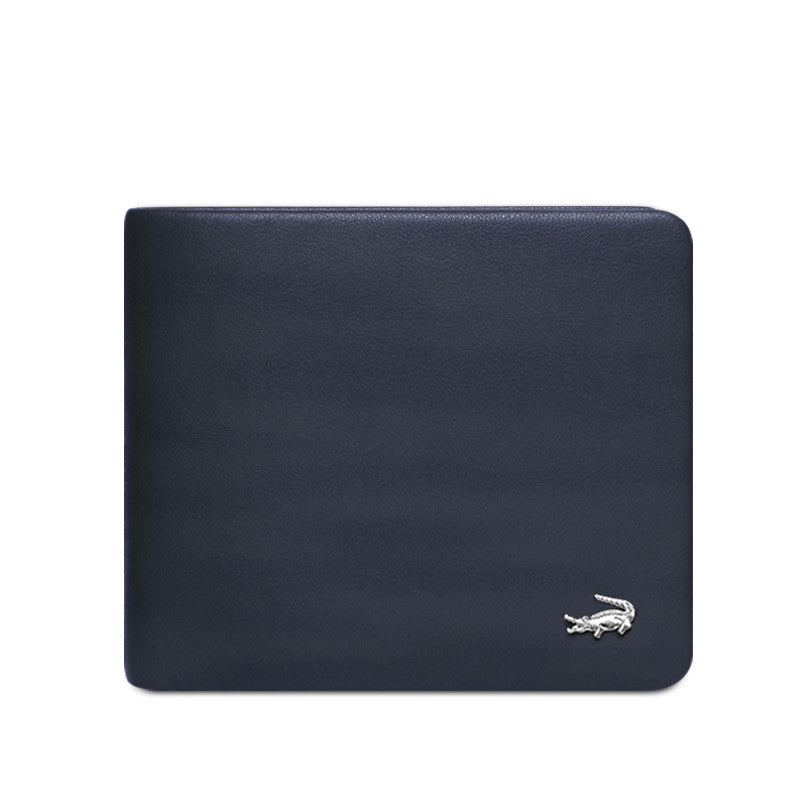 Leather Wallet Integrated Card Case Blue