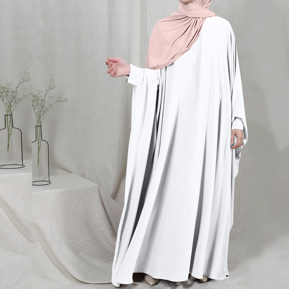 Hijab Dress Prayer Garment Jilbab Abaya White One size