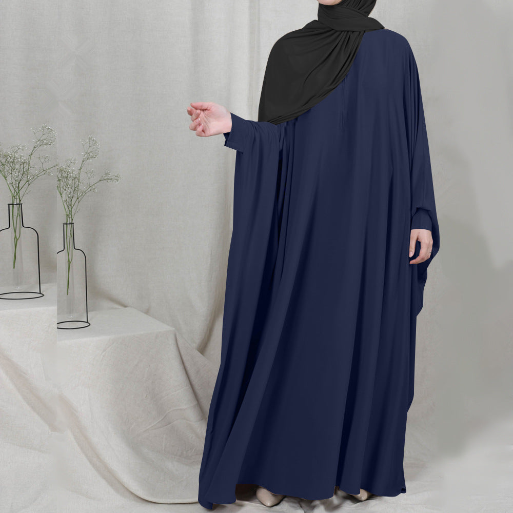 Hijab Dress Prayer Garment Jilbab Abaya Dark Blue One size
