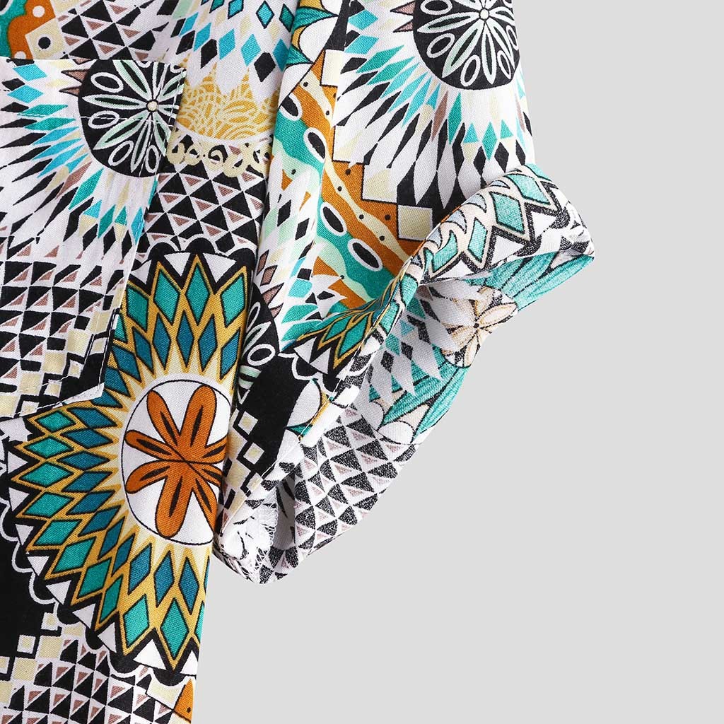 Vintage Printed Loose Casual Shirt