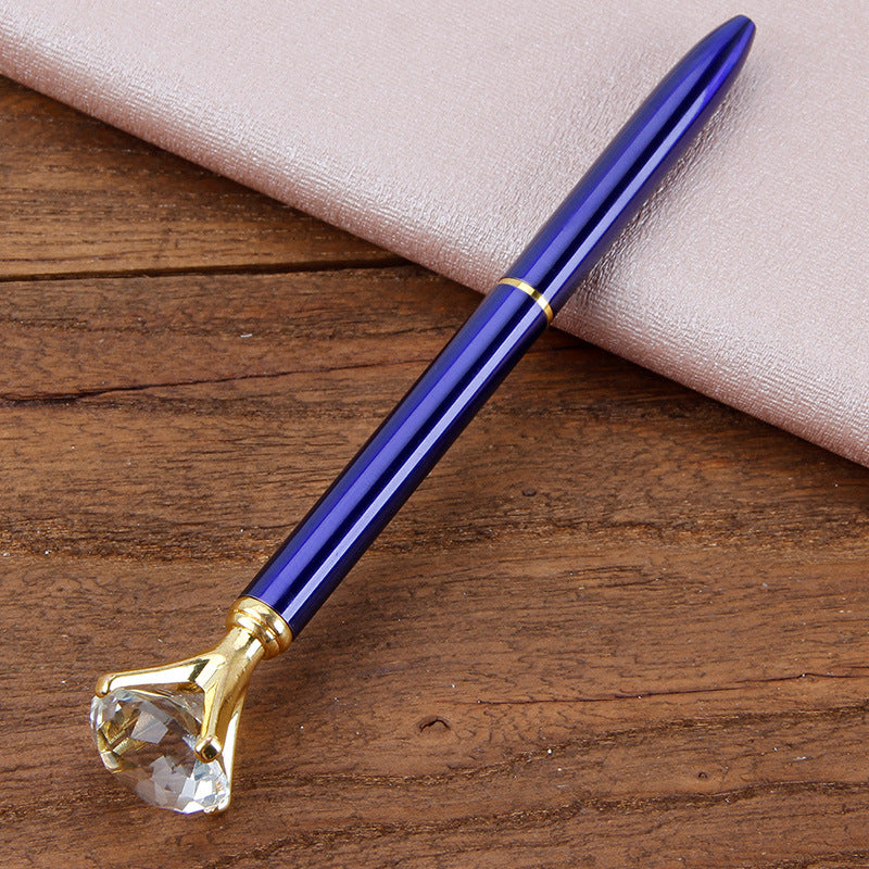 Metal Ballpoint Pen Blue Big drill pen 1.0