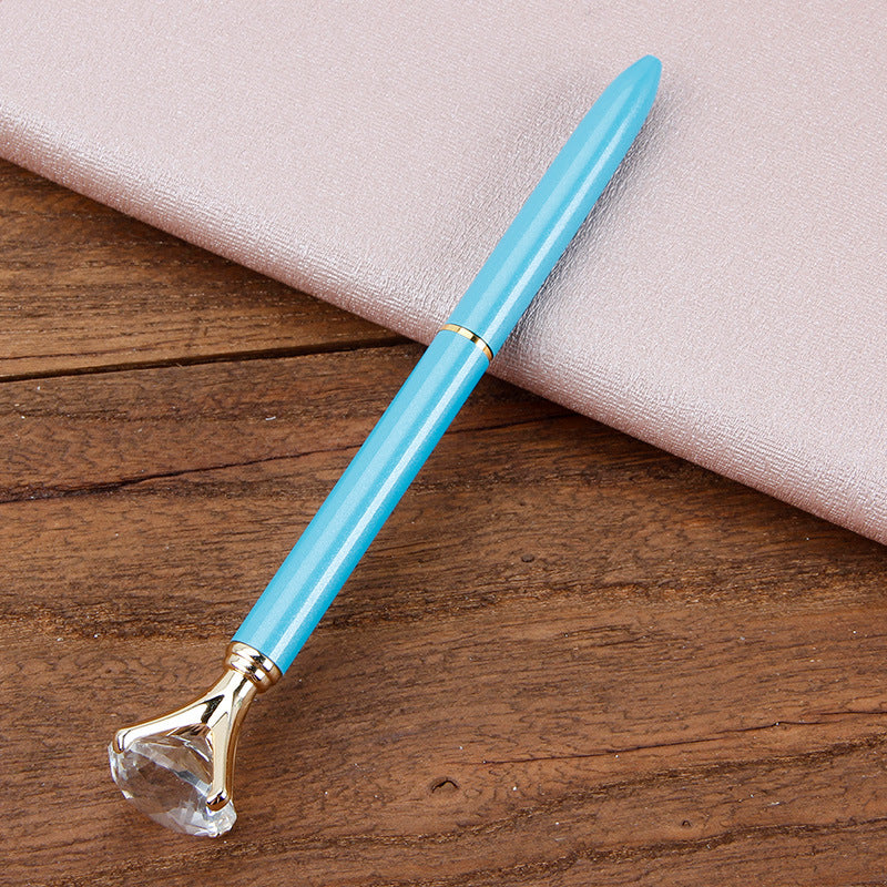 Metal Ballpoint Pen Light Blue Big drill pen 1.0