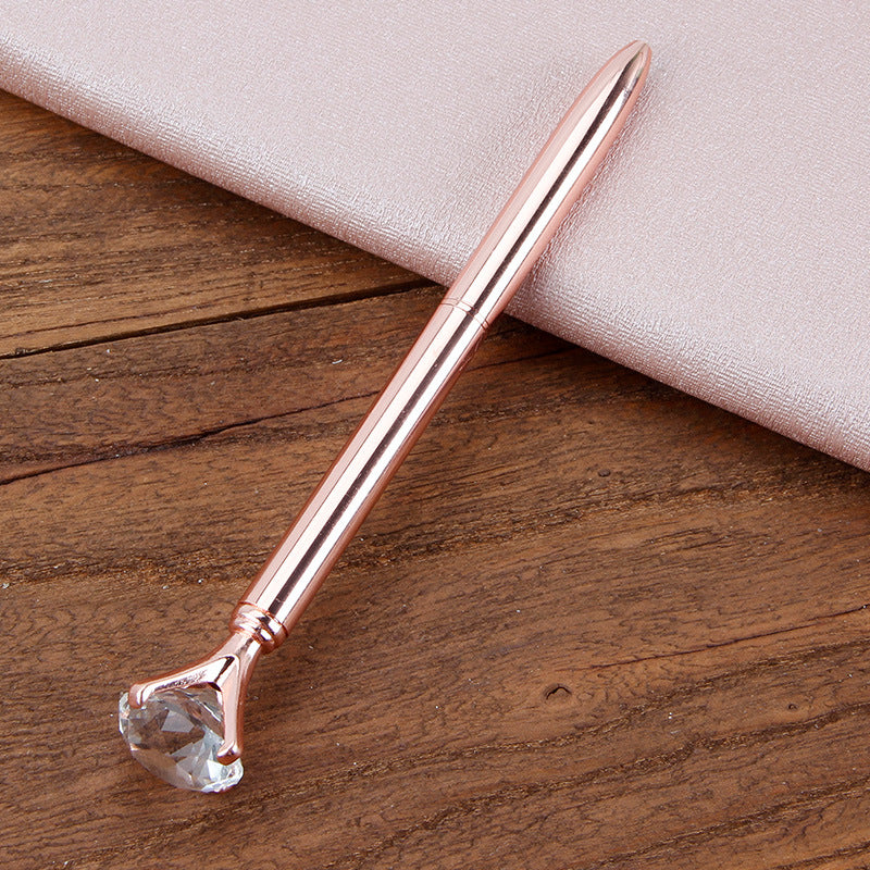 Metal Ballpoint Pen Rose Gold Big drill pen 1.0