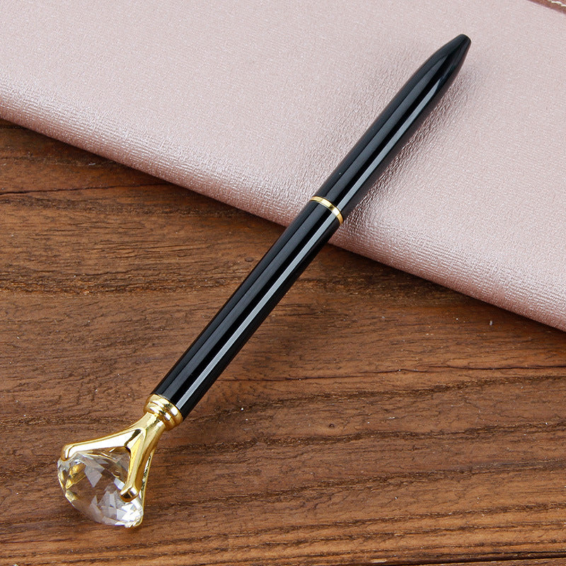 Metal Ballpoint Pen Black Big drill pen 1.0