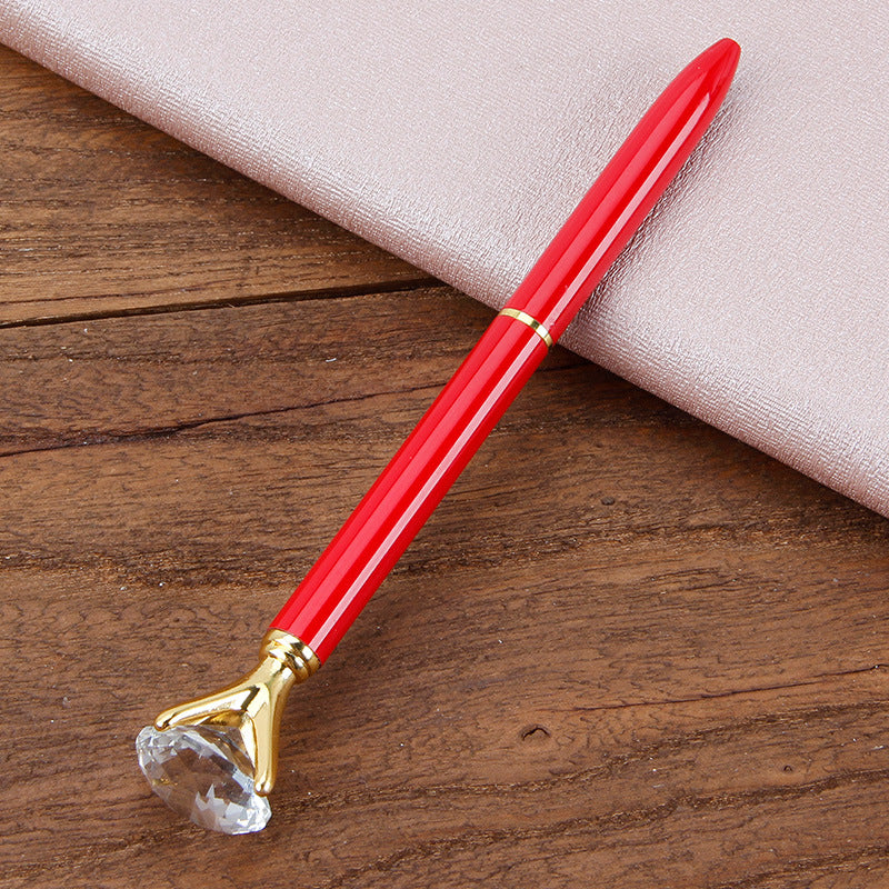 Metal Ballpoint Pen Red Big drill pen 1.0