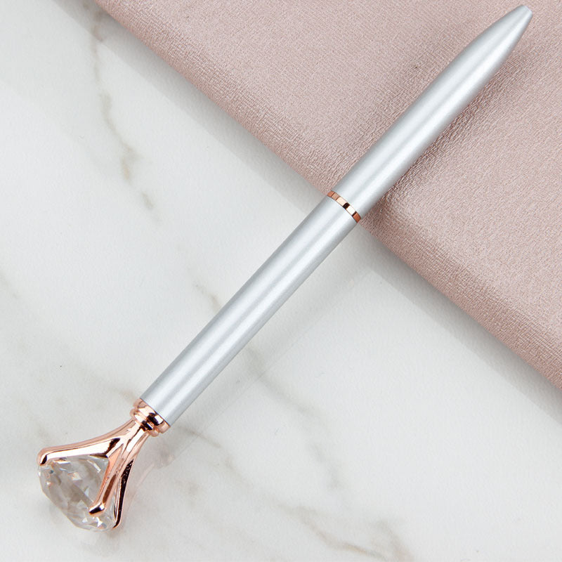 Metal Ballpoint Pen Rose gold and silver Big drill pen 1.0