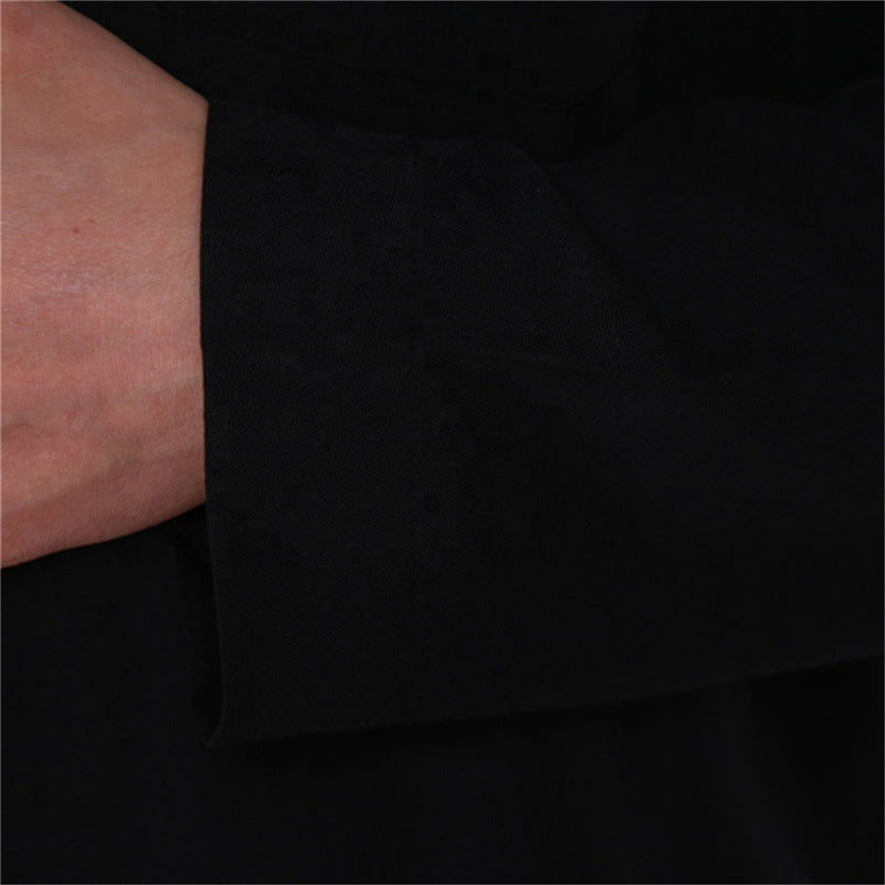 Qatar Style Cotton And Linen Long-Sleeved Worship Robe