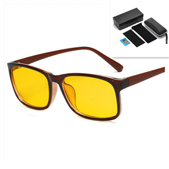 Anti-blue glasses student glasses Brown Yellow pack set