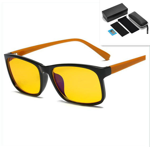 Anti-blue glasses student glasses Yellow Leg Yellow pack set