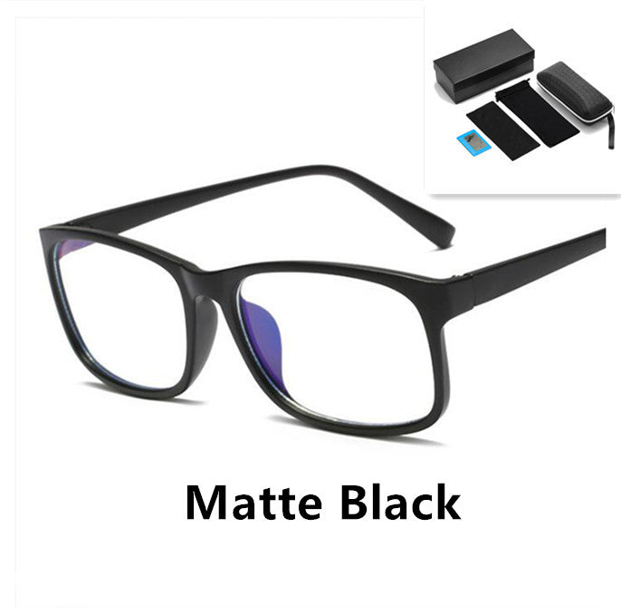 Anti-blue glasses student glasses Matte Black pack set