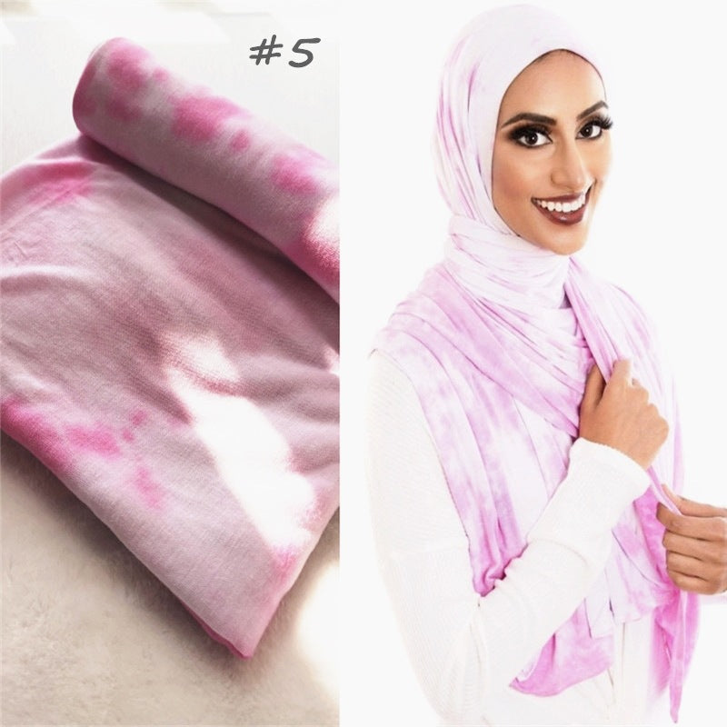 Cotton Modal Tie-dye Shawl Scarf Hijab 5 color