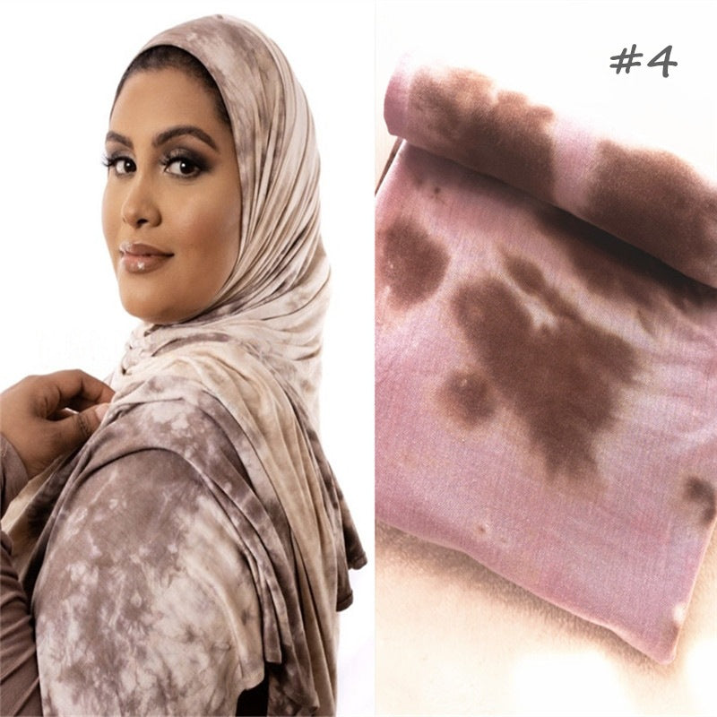 Cotton Modal Tie-dye Shawl Scarf Hijab 4 color