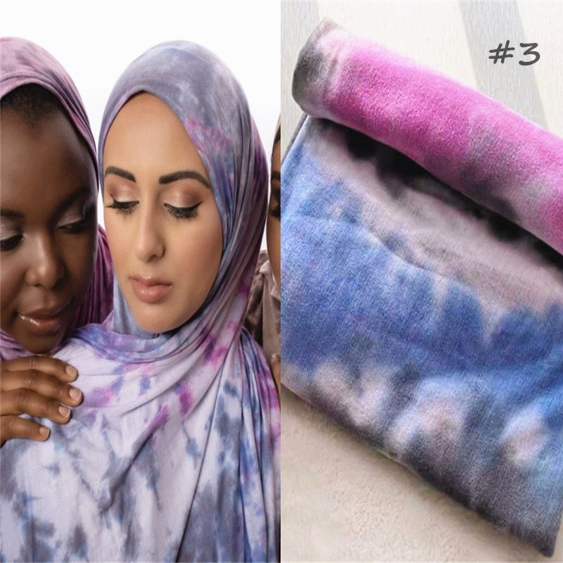 Cotton Modal Tie-dye Shawl Scarf Hijab