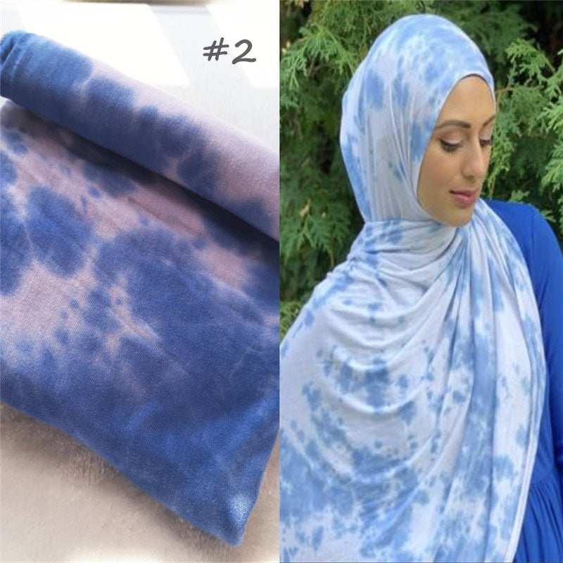 Cotton Modal Tie-dye Shawl Scarf Hijab 2 color