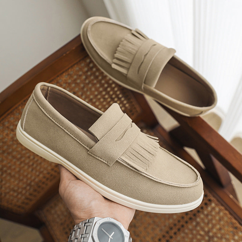 Matte Leather Loafer Beige