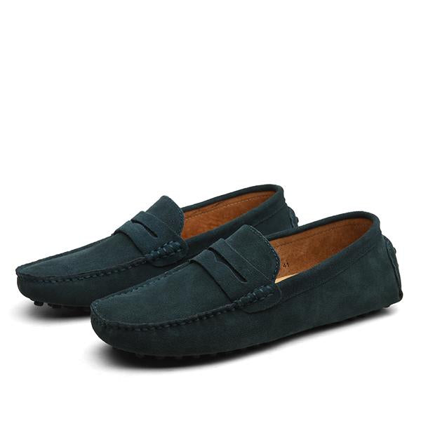 Suade Driver Loafers Navy blue